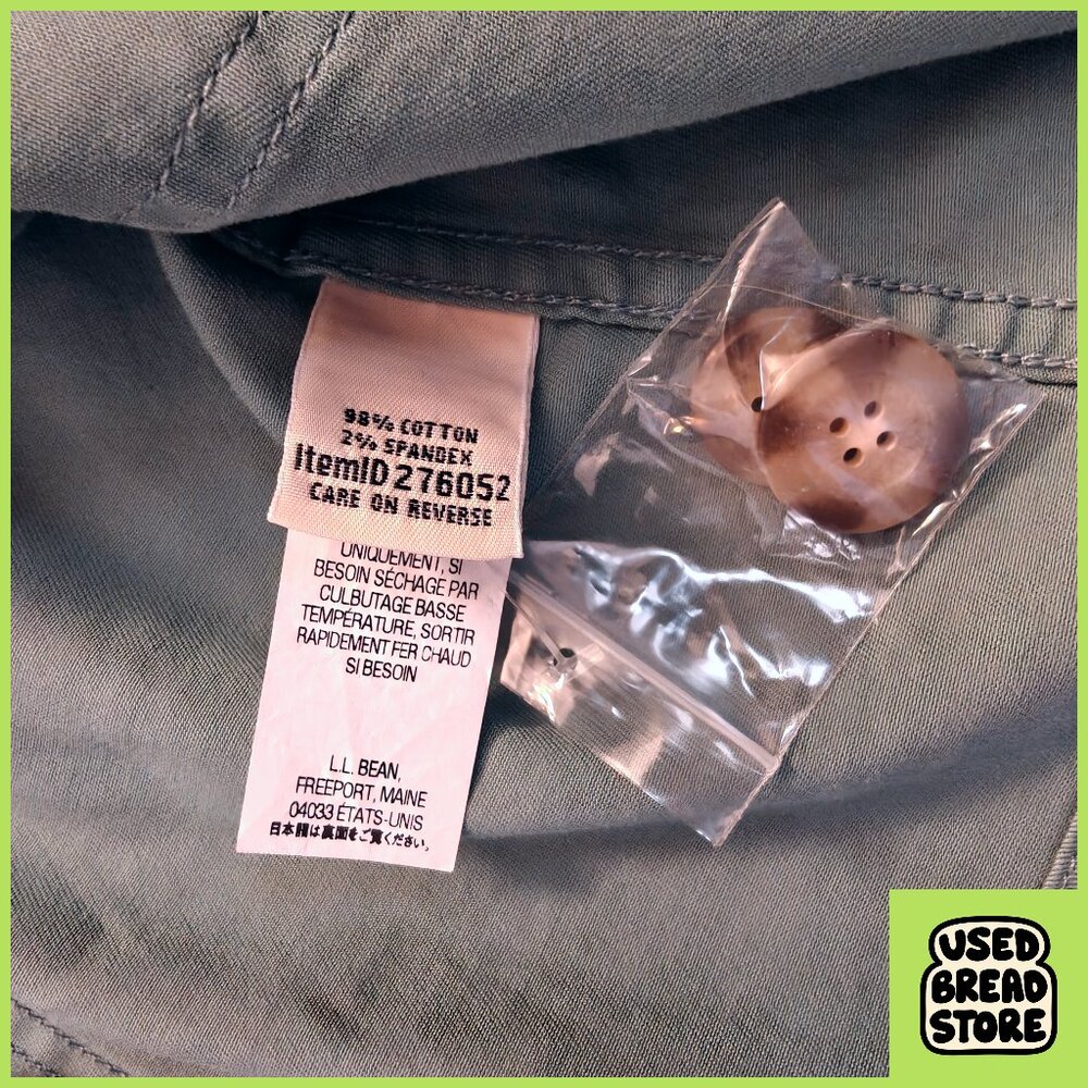 NWT 2015 L.L.Bean Women's Cargo Jacket Drawstring Waist Teal Large Safari - Picture 6 of 7